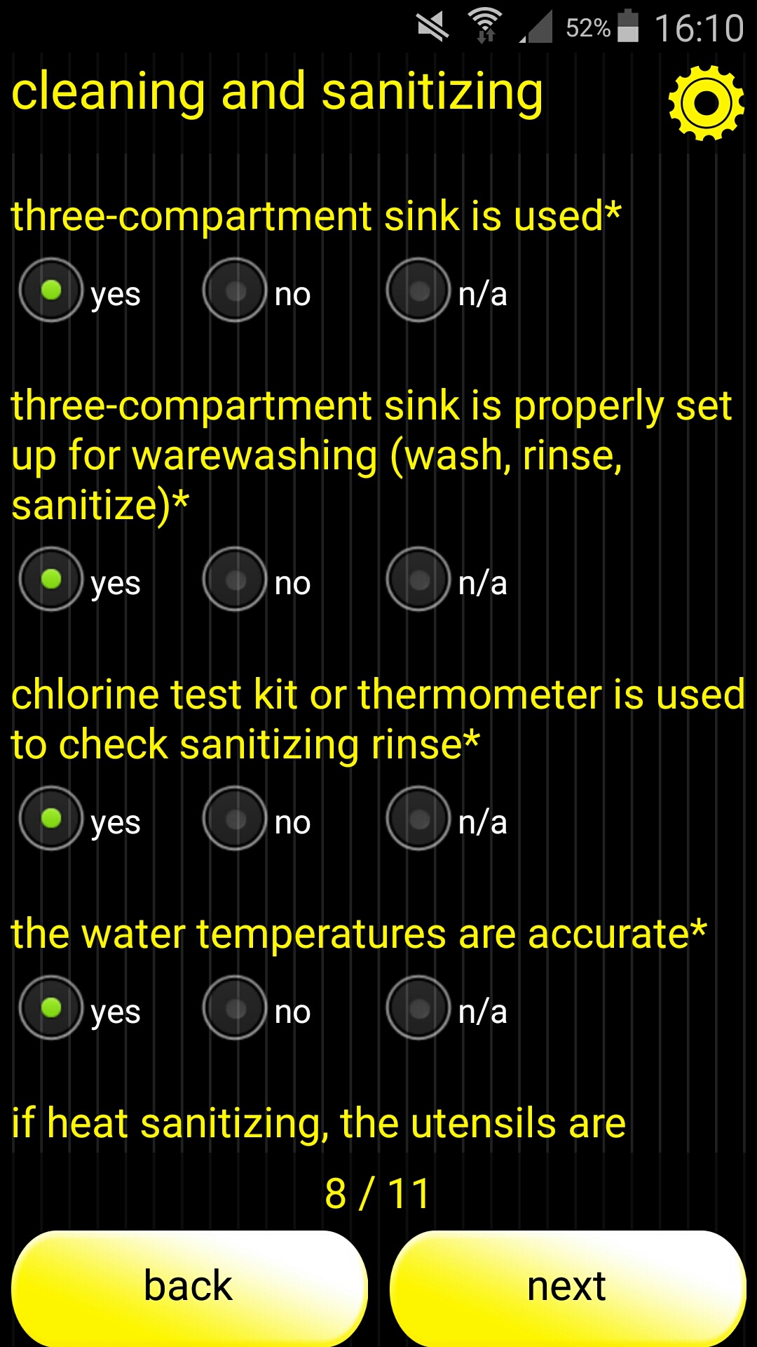 Food Service Inspection Checklist | Promote Hygiene - Android App ...